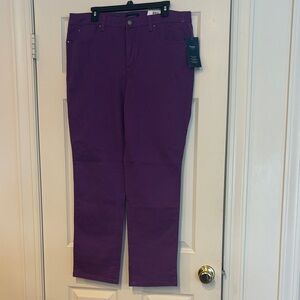 Charter Club Purple Straight-Leg Jeans